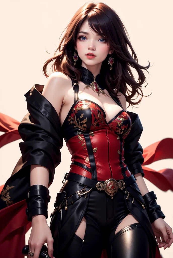 glamour photo of edgCorset, a stylish office lady, wearing a (corset with a belt), (evil smiling), (medium shot, from below, 8k, RAW photo, best quality, depth of field, ultra high res:1.2), (vibrant colors, absurdres, intricate, photorealistic, masterpiece, ultra-detailed:1.3, cinematic lighting), shot at eye level, ((photographed on a Canon 5D Mark IV with Canon 70-200mm lens & 2x teleconverter, 1/800th, f/10, ISO 1600)), indoors, modelstyle photography setting, <lora:edg_corsetGothique_v10:0.85>, straight long hair, earrings, lace choker, necklace, gigantic breasts, cleavage, narrow waist, abs, long legs, slim legs, stockings, thighhighs, garter belt, high heels,
Build a top-notch, highly detailed masterpiece, Goddess of the dawn, dressed in golden hues and surrounded by light, Madam, Short, Lean, Oval Face, Tan Skin, Chestnut Hair, Gray Eyes, Wide Nose, Pouty Lips, Round Chin, Shoulder-Length Hair, Wavy Hair, High Ponytail, small breasts, Faux gauge earrings, brown gloss lipstick, Vector Illustration, provocative, Sketch, Waves,
<lora:sxz-niji-v2:0.2>, nijistyle, <lora:odaNonStyle-v1.5newcraft:0.2>,
