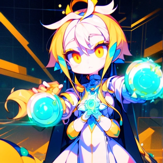 masterpiece,top-quality, Best Quality, the Extremely Detailed CG Unity 8K Wallpapers, Cinematic lighting, Lens Flare, Eyes in Beautiful Details, side glance, colorful light, Particle, portrait closeup,Cornflower Art、dream-like,hight resolution、volume illumination、contour deepening,Back lighting、Very detailed 8k wallpaper、 1 girl in,独奏, Radio City、nighttime scene、The upper part of the body、The background is a city、cyber punk style、large full breasts、poneyTail、short-hair、fluffy hair、Blue hair、Tight-fitting bodysuit、profile、(Orange eyes:1.2)