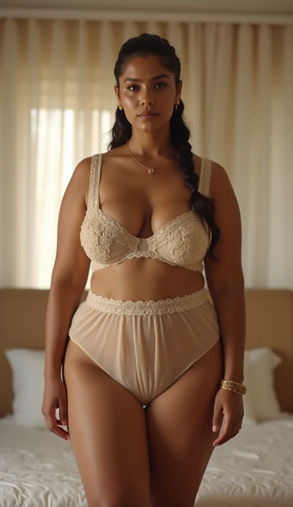A 46-year-old woman,Brazilian,naked,large breasts thick legs,Golden Mansion
