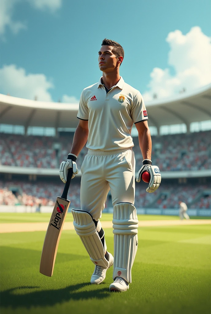 ronaldo as a cricket player.