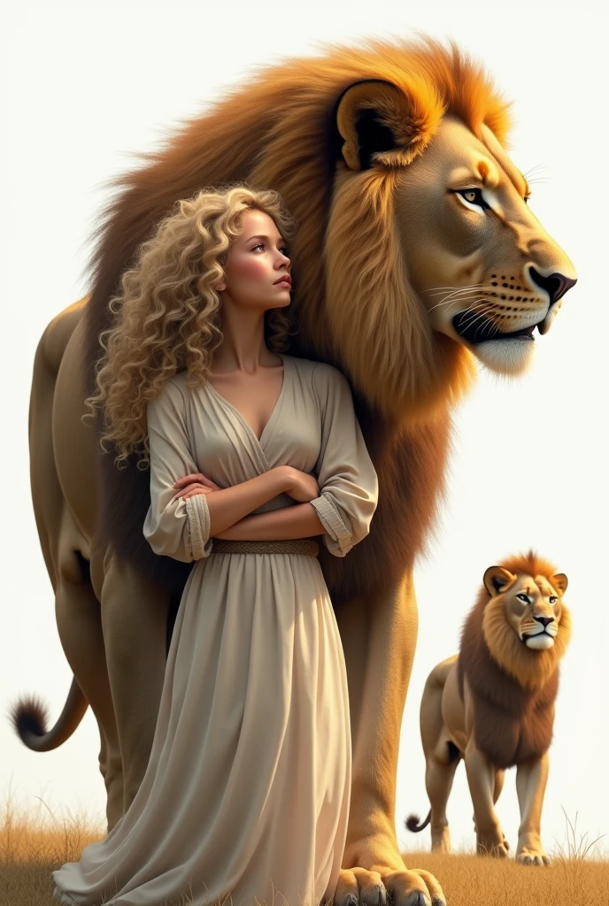 (((A young girl))) on top a realistic majestic lion, her hair flowing in the wind as they soar through the sky. --auto --s2