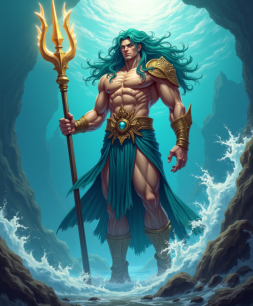 Create a character for an RPG. Make it with anime style lines.make a half human half dragon man like kaido from one piece.make him have a human head