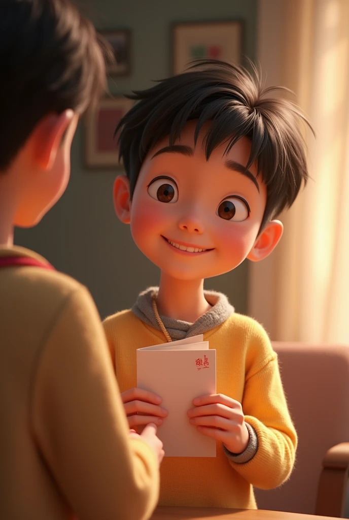 Boy calling dad
