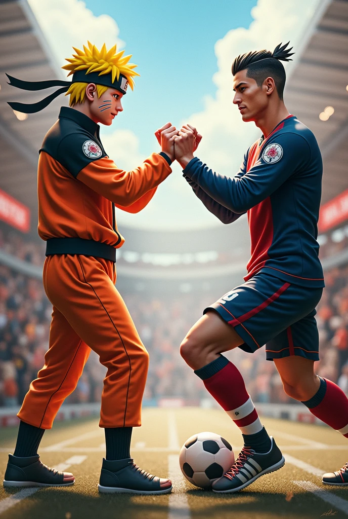 Naruto and jhon cena got arms wrestling