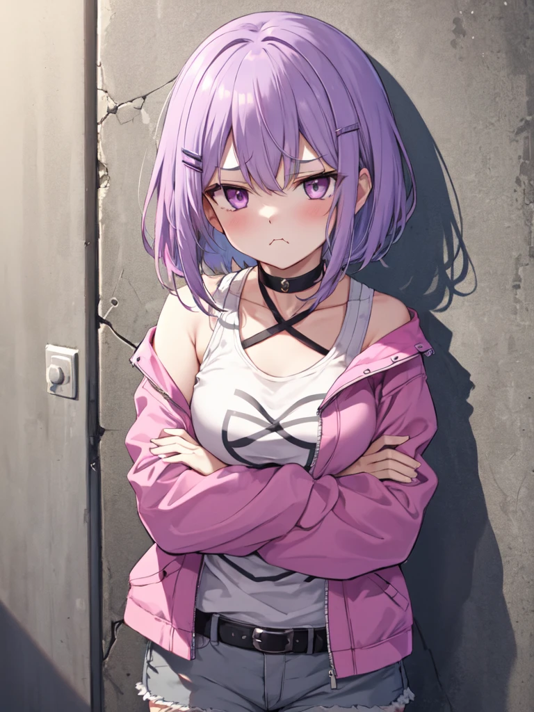 ((masterpiece,High resolution,Highest quality)),  Secret base in the ruins, Dirty bed, 
(28 years old,一人の浅Dark Skinの女性,Very small waist,???????????, Provocative smile, Charm, 
(Purple shorthair, Bangs alignment, Dark Skin,Pink Eyes,poorly eyes)
(Black Micro T-Shirt, ??????), tight, Bite, ????????, Small ?????, Put it in your panties, 