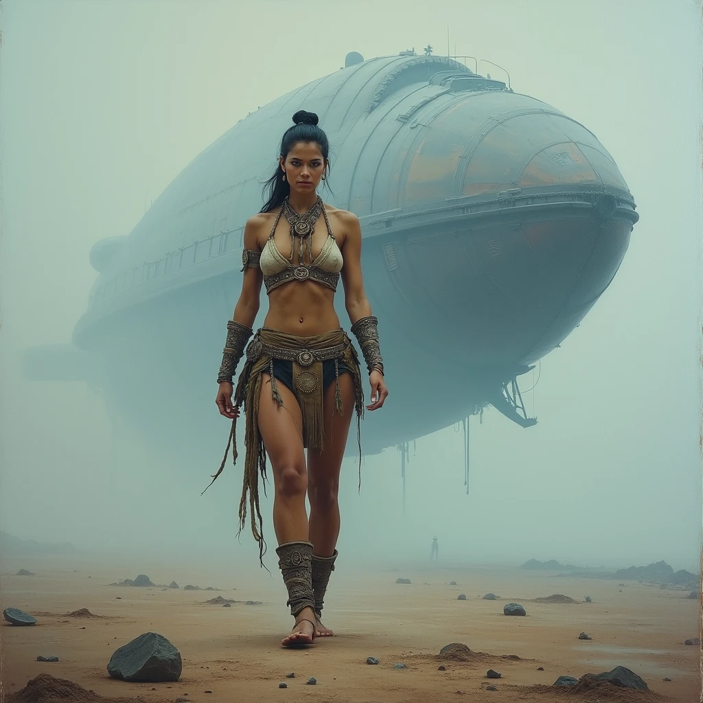 (masterpiece), cartoon, (photo_(medium):1.0), by Antonio J. Manzanedo, by Jeremy Lipking, lightning, painting style with watercolor, (Brushstrokes:1.8)colorful，vibrant colors full body shot, 1 ultra hot gorgeous woman, 23 years old, desert, sand desert, sandstorm, sand colored dress, floating in wind, giant war robot, war robot, Conceptual art,