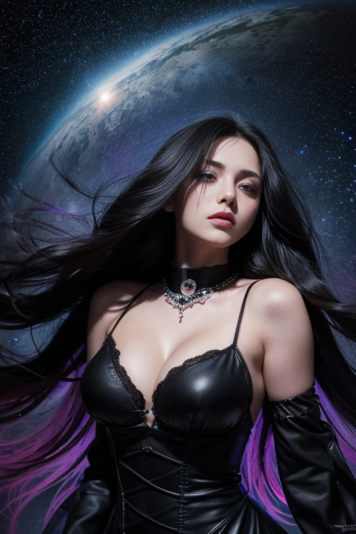 (highest quality,High resolution:1.2),(dark,Threatening:1.1),(Bad luckな:1.1), In the vortex of space,
Heart of a Goth Maiden, Very dark shade.
Her Eyes, Like dazzling fur in a starless haze,
A symphony of despair in their eyes.
Her Mogul Snaps, Mysterious Cemetery,
Think about it, The source of her sadness.
Black hair swaying in the moonlight,
She weaves despair into her dreams.
oh, Her Soul, Shadow&#39;Embrace,
Take me to space.
At each step of the Kelhudelgoring, She summons darkness,
Dance of the Void, Whippler Big Spark.
Her touch is the cold caress of the void,
In her vague existence, I am left confused.
For Love, Bumblewisk, Cosmic Power,
Stars shining in the endless night.
Confusion swirls, Let the emptiness cry out,
Our love is a dazzling dream in the universe.
Gothic Witch of the entire star world,
In your void, I find my soul.
Hypermaximalist, Anime Style, Breathtaking oil paintings, Surreal, Ultra-realistic digital illustrations that mimic the style of oil paintings, Blends seamlessly with Alex Grey&#39;Psychedelic fantasy art by H&#39;The Aesthetics of Biomechanics.R. Giger. Great composition, masterpiece, highest quality, (devil,Satan,Lucifer:1.1),(devilish:1.1),(Bad luck,Bad luckな:1.1),(Powerful figure:1.1、Big Breasts、Glasses) 、 ((((Huge glasses, Nerd Glasses, thick glasses, Round Glasses)))),(((Big Breasts)))、(Red eyes glow:1.6)、(Red glowing eyes,Sharp teeth:1.1),(Black wings,thick,shabby:1.1),(hellish landscape:1.1),(fire,sulfur:1.1),(Threatening atmosphere:1.1),(dark shadows,Threatening presence:1.1),(Bad luck clouds,Stormy Skies:1.1),(dark,Spooky atmosphere:1.1),(Bad luck aura,Evil energy:1.1),(dark aura,cigarette:1.1),(Extreme heat,Burning Flames:1.1),(Surreal,Nightmare Visions:1.1),(Predicting the end:1.1),(Twisted corners,Fiery crown:1.1),(Bad luck whispers,devilish laughter:1.1),(Cry of pain,echoing screams:1.1),(Bad luck symbols,Ancient runes:1.1),(Mysterious Relic,dark artifacts:1.1),(Infernal Ritual,Ritual sacrifice:1.1),(devilish minio