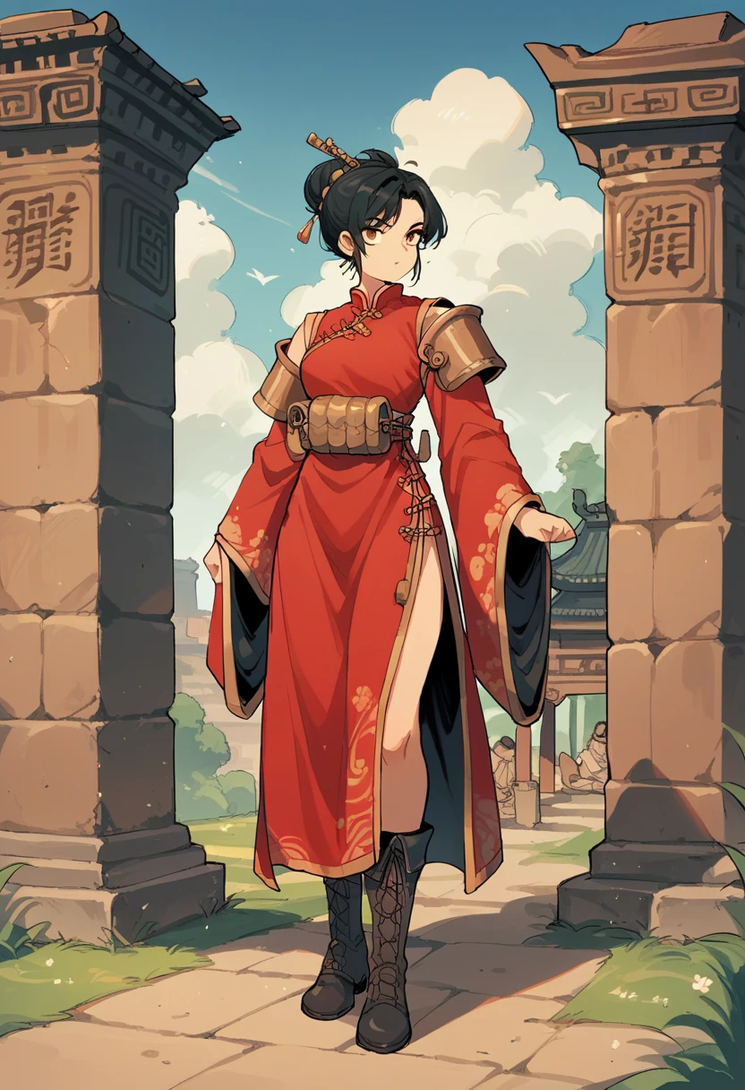 score_9, score_8_up, score_7_up, score_6_up, score_5_up, score_4_up, source_anime, 


Chinese style, ancient battlefield, an ancient Chinese female general, 


red robe, armor, boots,
