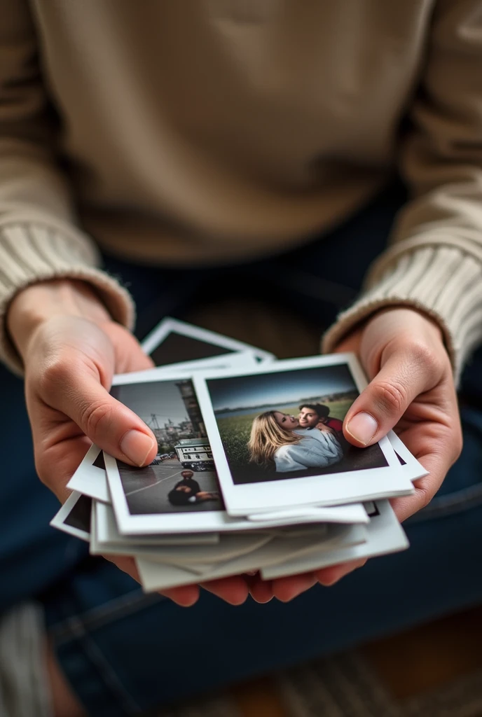 best quality, high resolution, ultra-detailed, extremely detailed, top quality, realistic, Couple Photo, a close up of a couple pictures, old photo scattered, polaroid photo of Couple, photo print, polaroid picture, 35 mm photo, detailed photographs, realistic polaroid picture