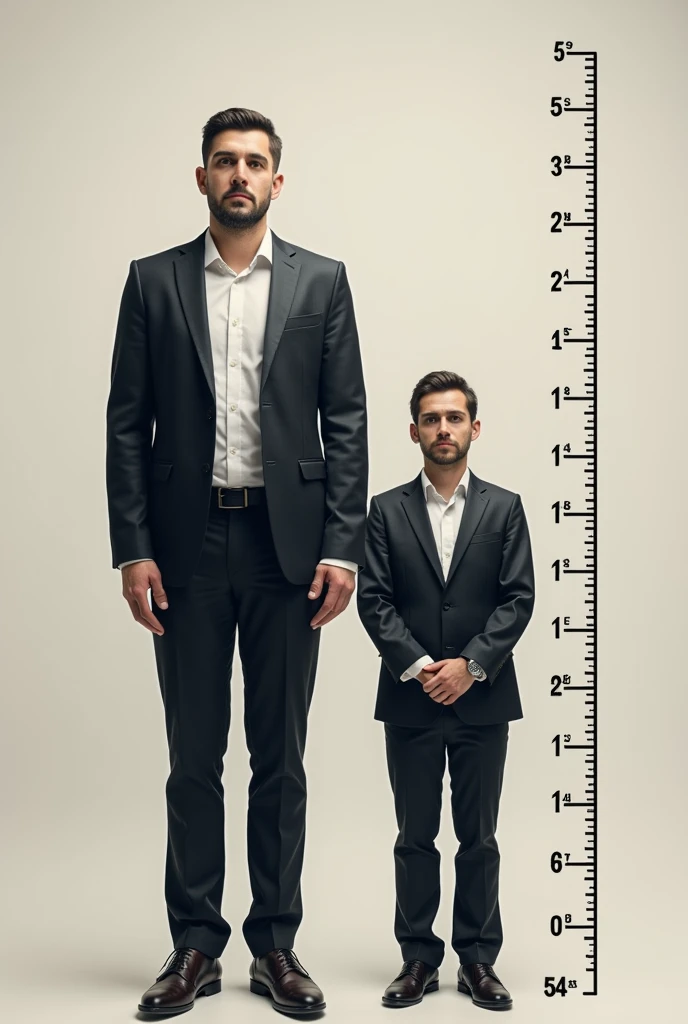 213 cm man next to a 174 cm guy