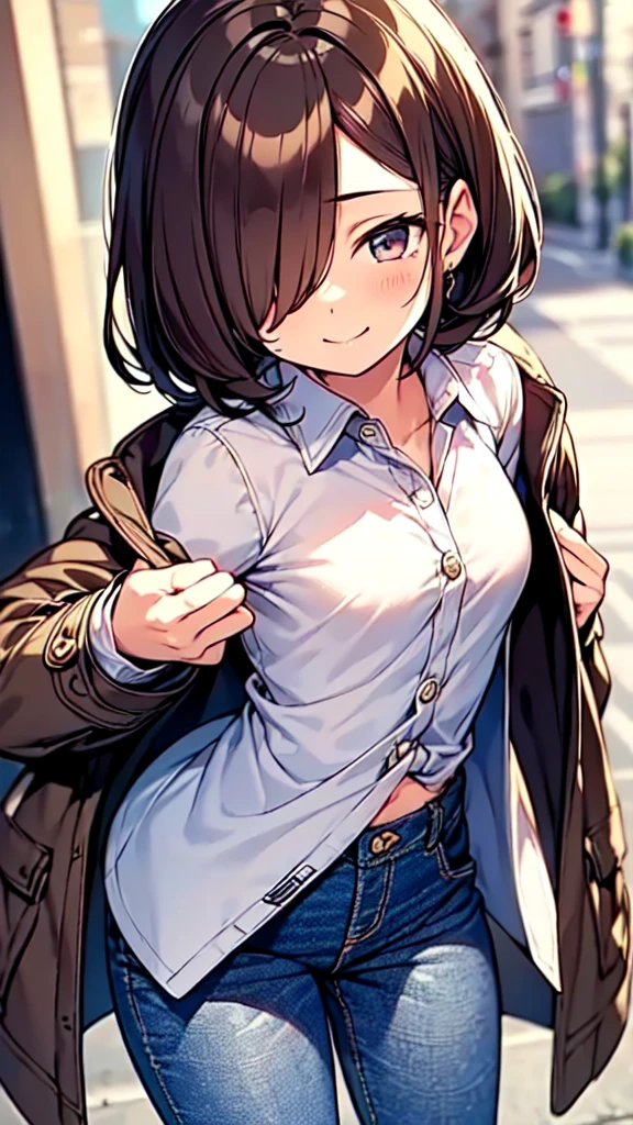 (masterpiece、highest quality:1.2), Cowboy Shot, solo, One Girl, Expressionless, Mouth closed, Seeing the viewer, Put your hands together, , serafuku, Checked skirt、(highest quality, 8k, oil, Tabletop:1.2), Very detailed, (Realistic, Realistic:1.37), (((Full Body Shot)))、Vibrant colors, (((Point your index finger to the sky)))、(((Wearing a micro bikini)))、(((２０Women of a certain age)))、(((Place your index fingers on the sides of your face)))、 (((Redhead)))、(((Bob hair up to the shoulders)))、((( White Background))), (((laughing)))、(((Girly Hairstyles)))、(((Beaver)))、(((In front of a white wall)))、(((There&#39;s nothing on my head)))、(((I put my hands next to my face)))、(((Peaceful smile)))