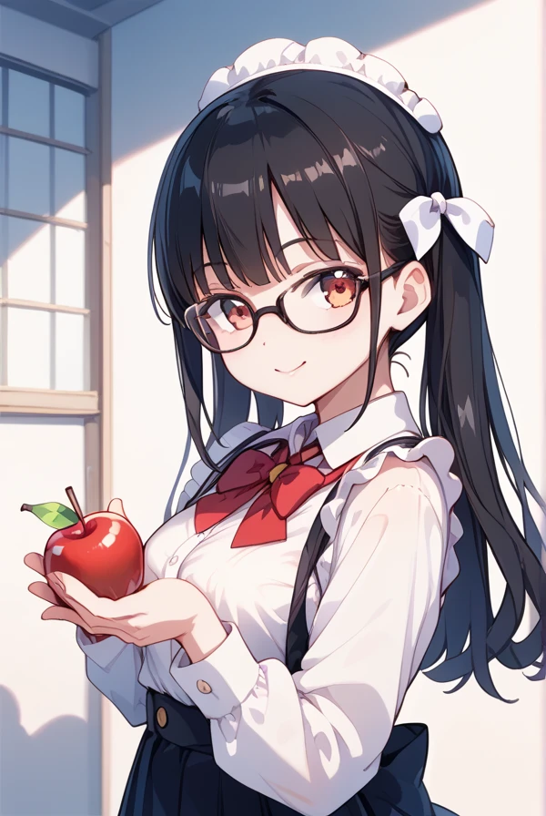  black hair、Glasses、stall、Candy apples、stallのお姉さん