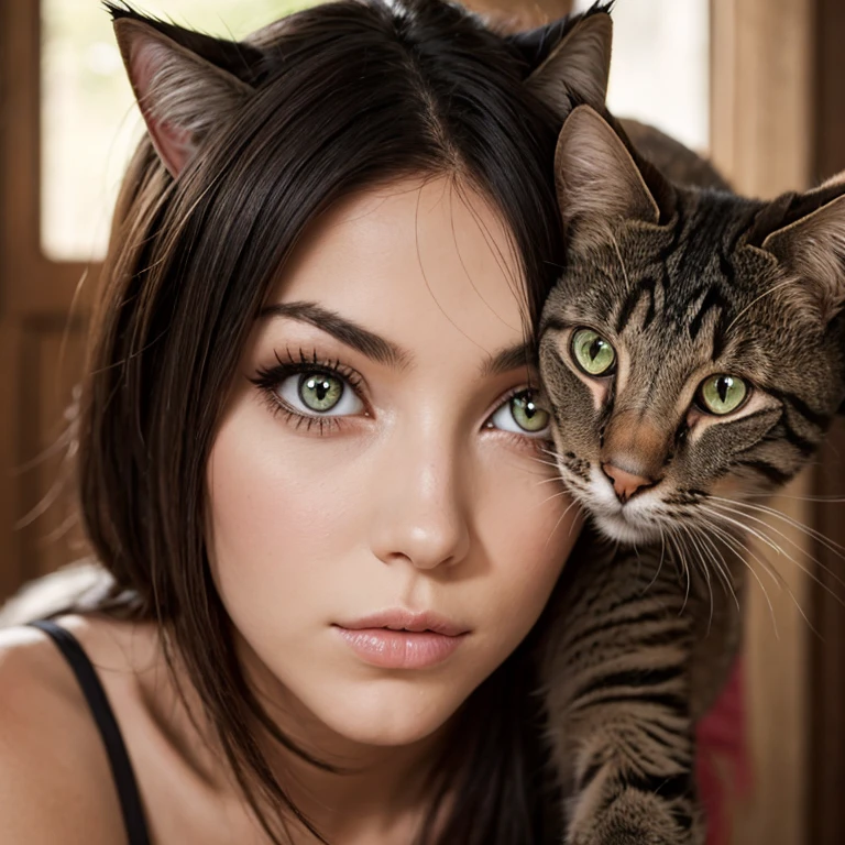 Girl with cat's eyes