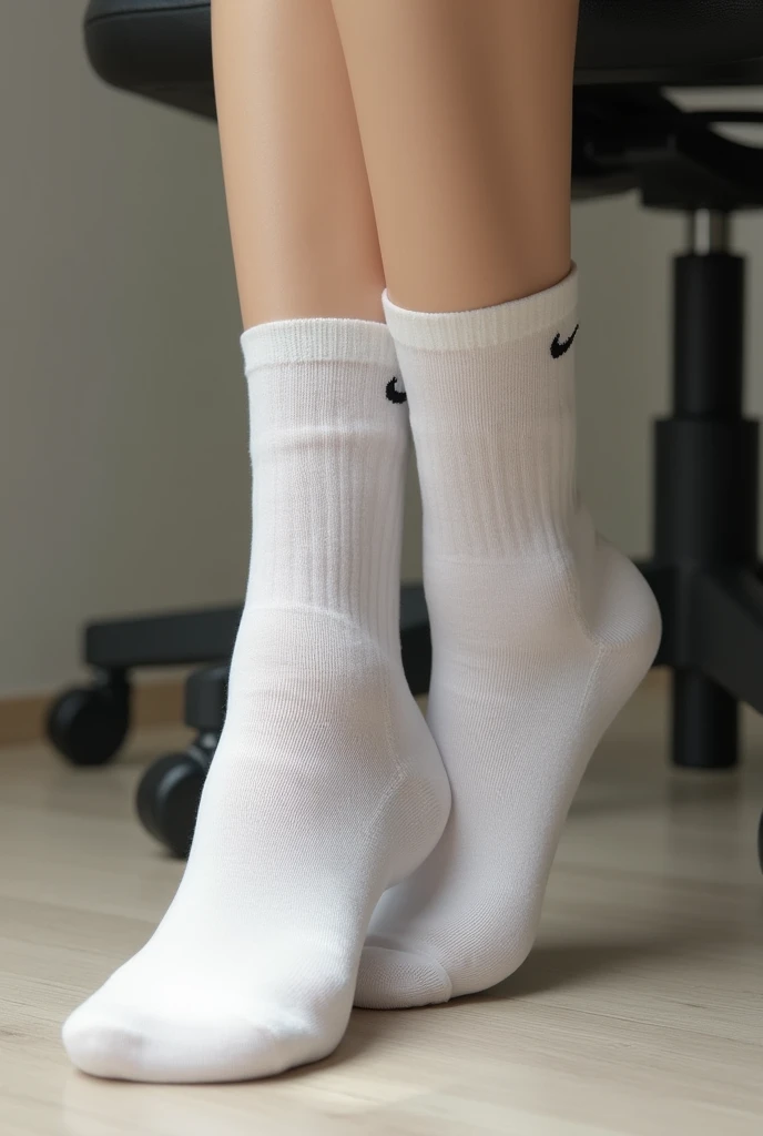 run-6500-v1.1, (RAW Photos : 1.2), (Realistic), (Genuine: 1.4). 1 girl, Perfect Anatomy, 24years old. Looking into the camera. ひざ下White socks are beautiful, Medium Long Hair, Plaid vest, ((Change clothes in the locker room: 1.3) ).
(Trying on some ultra-realistic black ひざ下socks : The socks have the NIKE logo on them.:
1.2), (High heels), (Business services), Asian Eyes Ella, Wearing nice ひざ下white socks.
She is wearing white Nike socks that go up to her knees like loose socks.、Highlighted with white knee-length socks featuring the Nike logo、Black Nike logo on socks、The socks always have one black NIKE logo visible, and there are two pairs of socks on each foot.。