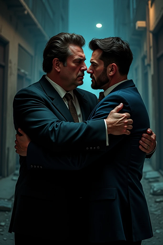 Hugo Chavez and Javier Milei kissing 
