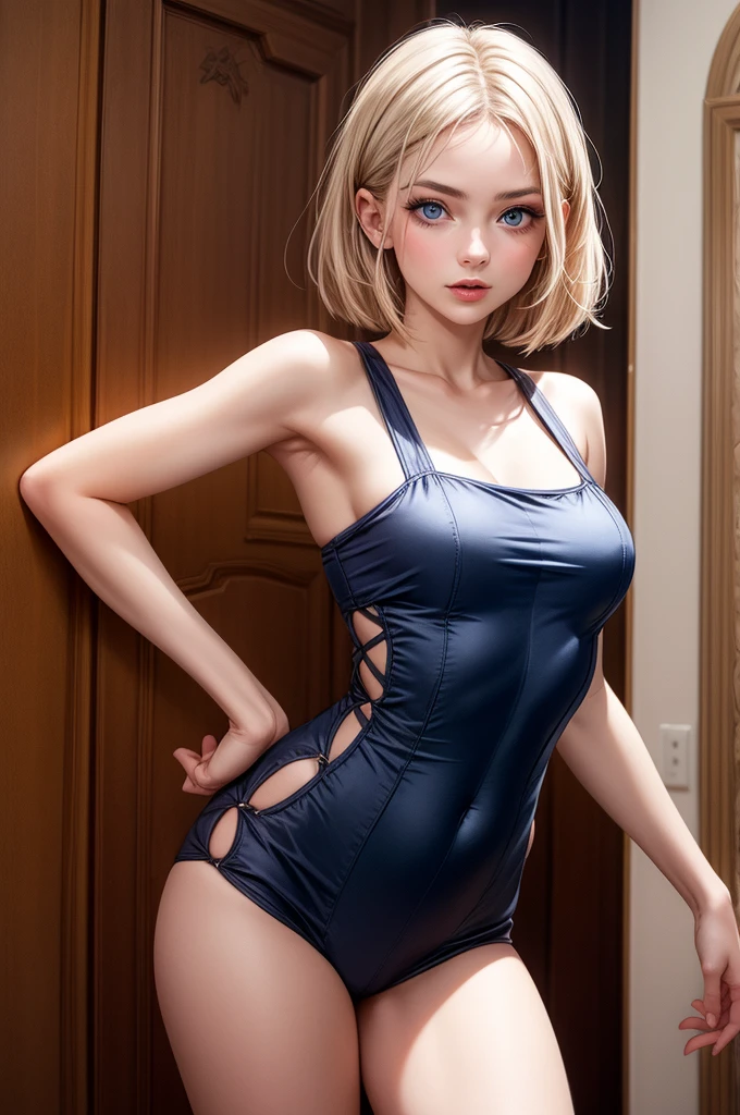 She has slender straight beautiful legs,Slender willow waist,perfect body figure,Pretty face