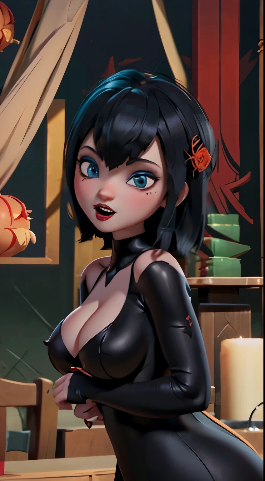 Mavis Dracula is very hot. busty. cutout. production