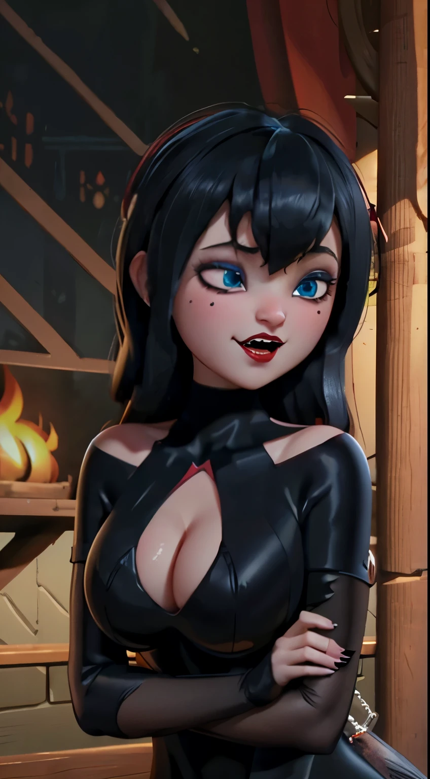 Mavis Dracula is very hot. busty. cutout. production