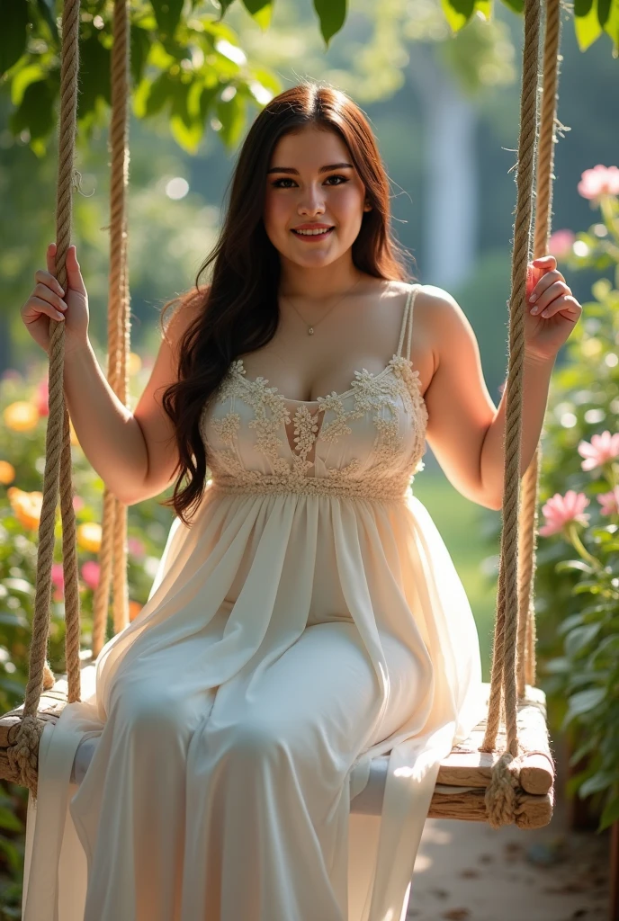 Very busty white woman with beautiful breasts