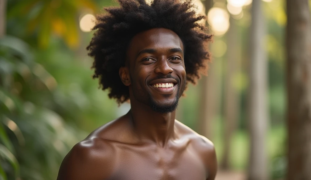photo realistic, looks like a real person, light skin, african, 20 year old, hot, athletic clothing, smart, fun, Boipelo