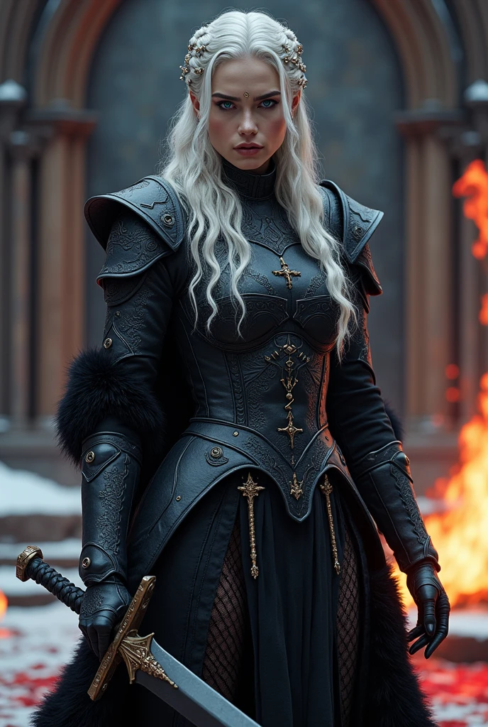 Daenerys Targaryen with dragon :: Game of thrones, George R.R. Martin, ultra-wide shot, photorealistic, studio lighting, shot Phase One, ISO 100, 4K, in the style of Diego Rivera, photo by David Lachapelle --ar 2:3 --q 2 --v 5 --s 750