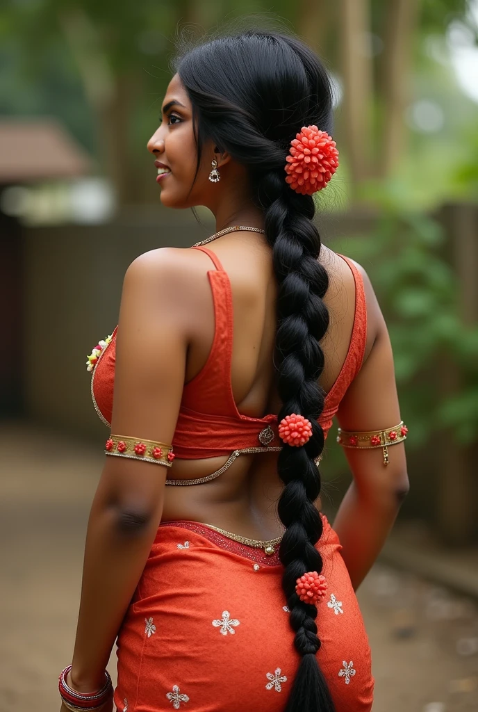 most beautiful tamil girl full nude photoshoot long thick braid hairstyle
