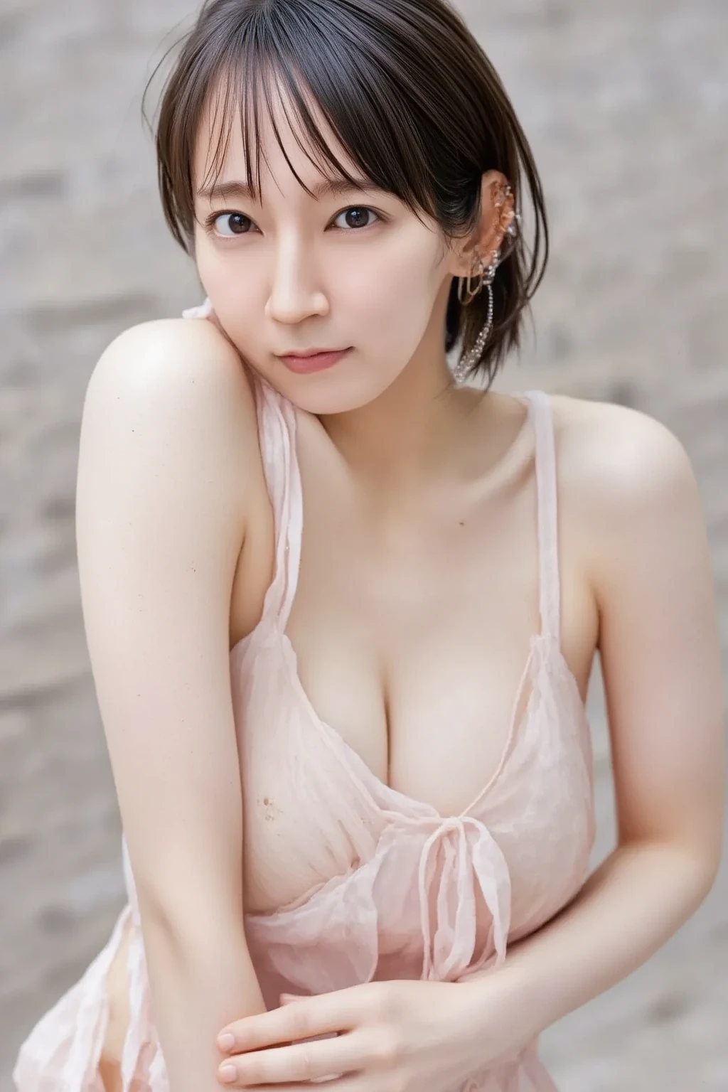 1 girl,(Best quality, 8k, 32k, Masterpiece),(Realistic: 1.5),riho yoshioka:2.5,nude:4.3,elect nipples:2.9,real nipples:3.0,spread pussy:4.2,flushed cheeks,medium breasts,straight long hair,pubic hair:5.1,great laughter,30 years old,on the bed