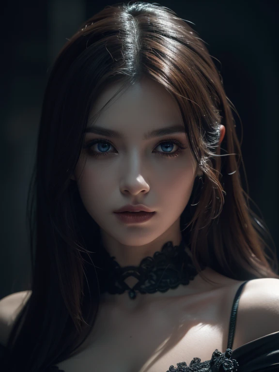   (gothic art), blue rese , seamless,Elegant and refined eyes,  Highly detailed face, Detailed eyes, beautiful long eyelashes, complicated details, Award-winning digital art, movie light, Amazing color, realistic, 8K, Masterpiece,gothic art 