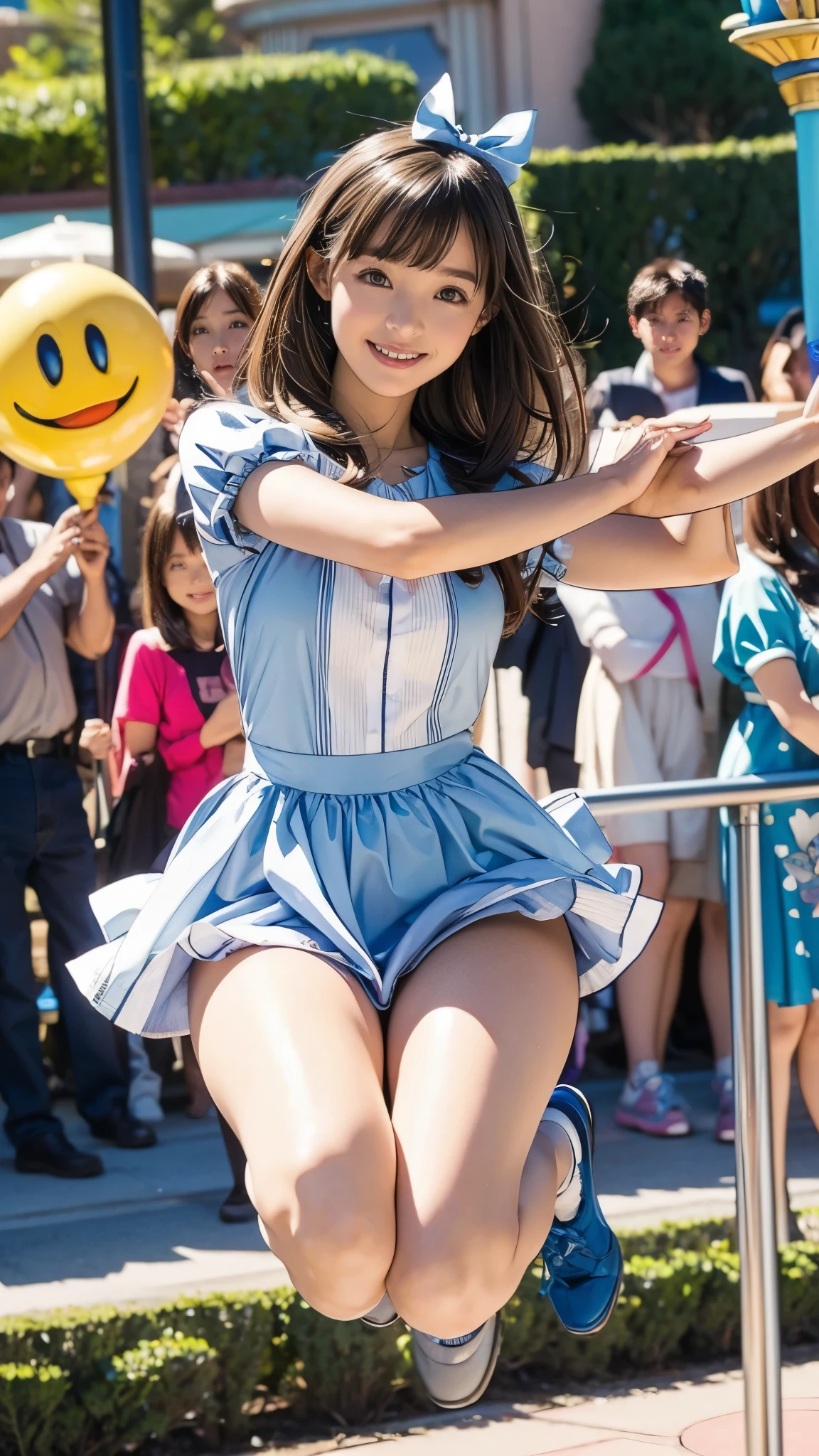 (masterpiece, Best Quality:1.2), 8K, 85 mm, Official art, Raw photo, realistic photo, 2 sisters, silver short hair, (blue eyes, miniskirt, string bra, string panty, big nipples, large areolas, virgin pussy, sweet Lolita:1.2), Idol face, full body, Beautiful Girl, Elegance, Sophisticated, Looking at Viewer, Film grain, chromatic aberration, Sharp Focus, face lights, Dynamic lighting, Cinematic lighting,(( a facial expression full of agony and joy:1.2)), (((tucking up the skirt, cute string panties are visible))), outdoor, live stage, dancing, from below, 14yo,