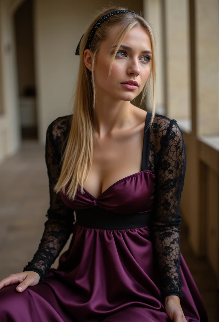 Natalie Levin, cheveux blonds, décolleté plongeant, Ouvrir en arrière, seins de taille moyenne, (voir à travers, chemise de nuit rose:1.3), (Bas en dentelle de soie noire), CASSER, (paysage urbain, arrière-plan flou), (lumières tamisées, toits, véranda), regard captivant vers le spectateur, Conception exquise, Savoir-faire supérieur, complexe et détaillé, très convoité, regarder le spectateur, chef-d&#39;œuvre, meilleure qualité, très détaillé, (yeux beaux et détaillés), (visage beau et détaillé), Assis face à la caméra, jambes ouvertes, robe légèrement relevée, corps féminin parfait, (meilleure qualité), (Ultra-détaillé), (chef-d&#39;œuvre), (haute résolution), (original), (les fonds d&#39;écran CG Unity 8K extrêmement détaillés).
