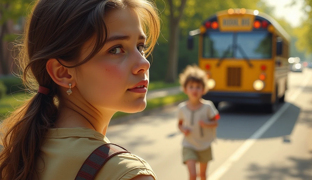 A young girl asking for a ride to the trucker who had the truck window open .