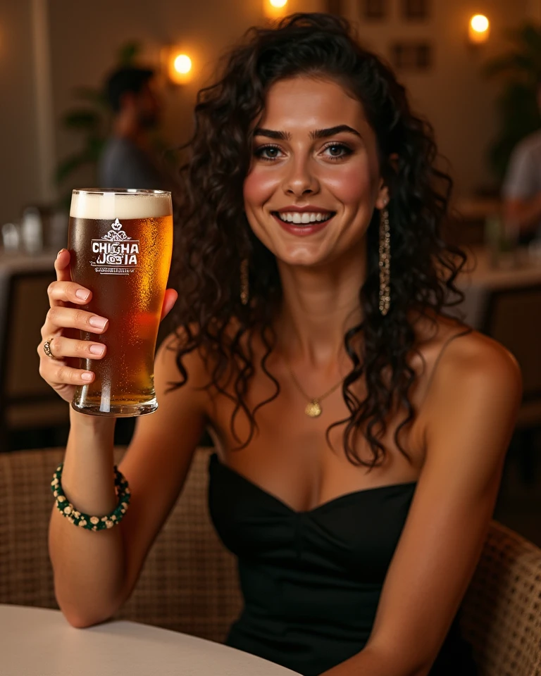 photography, cinematic, a woman holding a beer and wine bottle and a cell phone in her hand and smiling
 highly detailed, very realistic  <lora:potrait-woman-chery-step00001200:0.7>