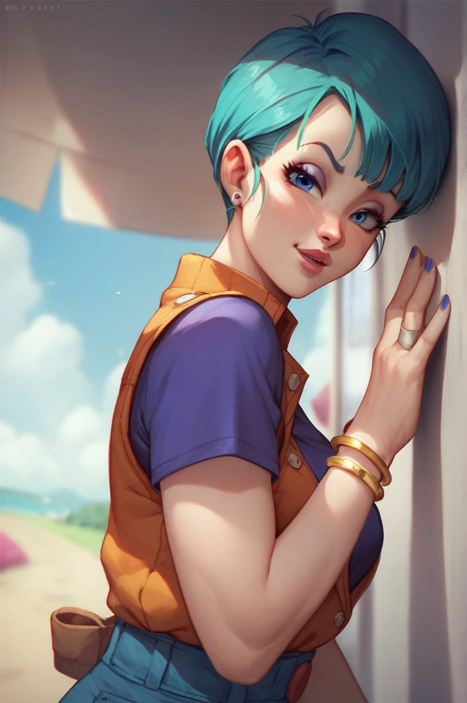  bulma from Dragon Ball. Saga freezer clothing 