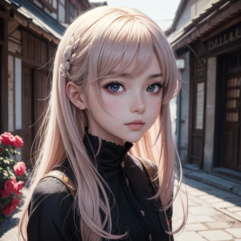 Fille anime avec de longs cheveux noirs et une robe blanche avec des roses rouges, guweiz, Guweiz sur Pixiv Artstation, Art numérique anime détaillé, belle fille d'anime, Guweiz sur ArtStation Pixiv, style anime 4 k, les gars, beau portrait d'anime, portrait détaillé de fille d'anime, belle femme anime, art d&#39;anime détaillé en levrette robe levée