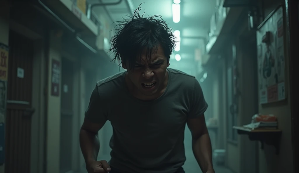 psycho running on bangkok street at night