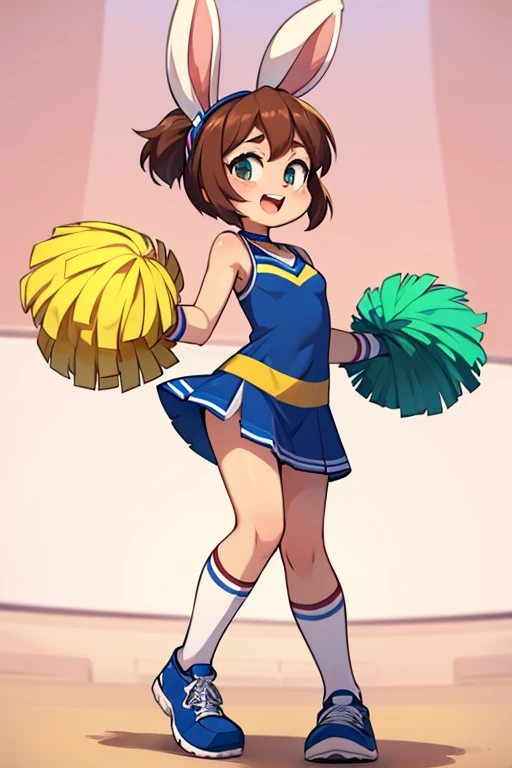 cheerleader rooting for the team to lose