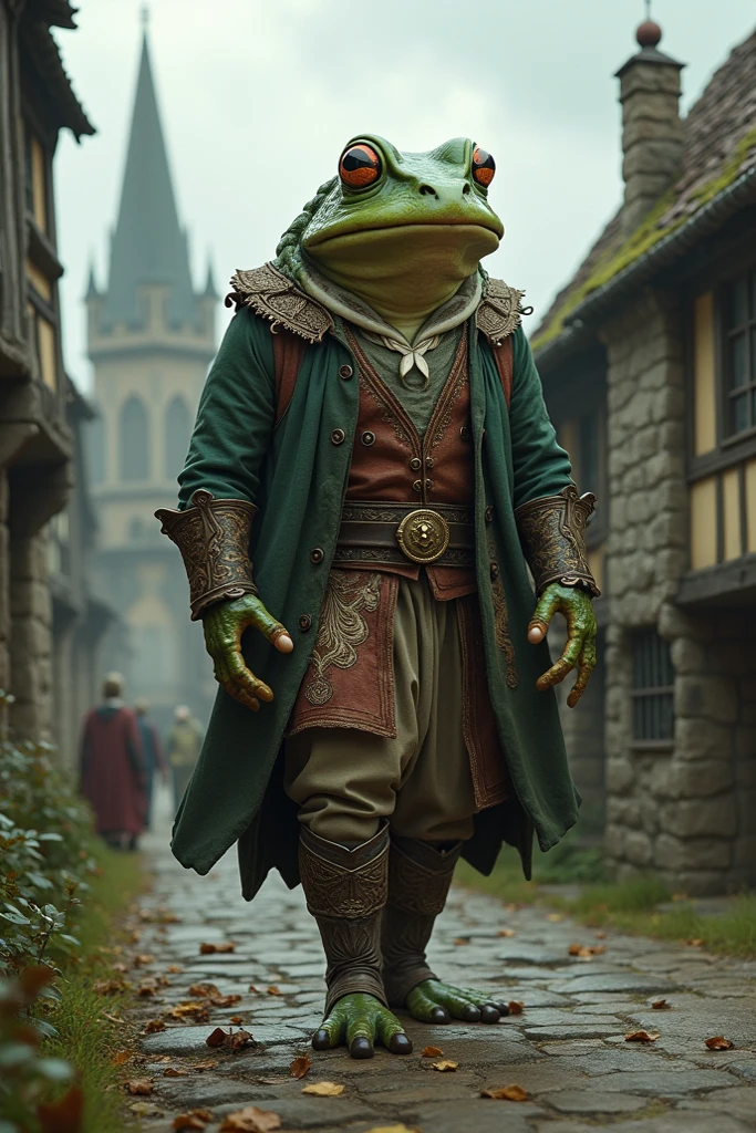 a lobster cyberpunk frog, hipster, mage. hat