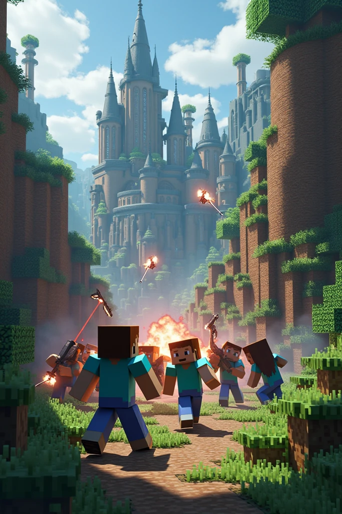Take a picture of a Minecraft server with 9 Minecraft skins and the ...