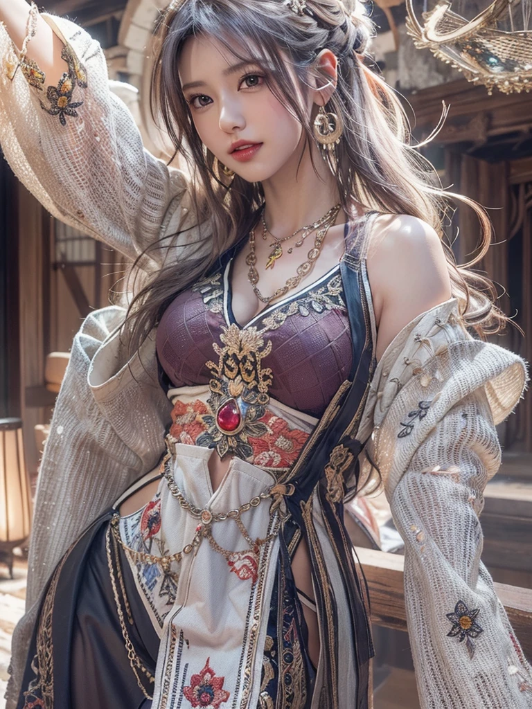 ( Masterpiece:1.25, exposed:1.2, White and vivid colors, navel), (sexy junior idol), ((face variations, Hair variations)), portrayed in the best quality and high resolution. The image should be ultra-detailed, realistic, and photorealistic with a touch of rawness. The lighting should be emphasized to bring out the details of the face. The medium can be a combination of photography and concept art. The color tone should be vibrant and vivid, enhancing the overall visual impact. (Whole Body proportions and all limbs are anatomically accurate) . no extra limbs, nipple:-0.8 .