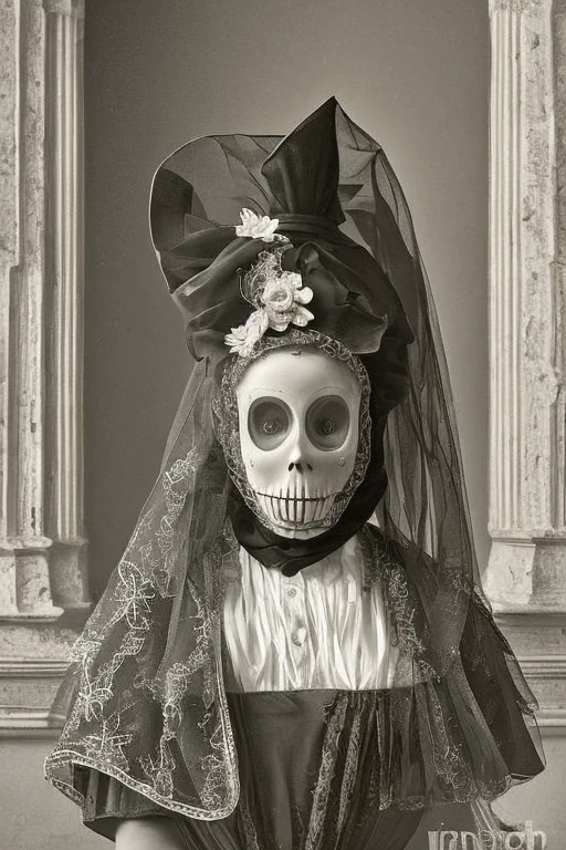  Black and White Photograph of a Woman with a Veil on Her Head ,  Mid-19th Century Sculpture Inspired by Anna Fusli, Tumbler,  art, Woman with a Snake Face , Portrait of a mysterious woman,  partially masked , dusk, Victorian Day of the Dead ,  Beautiful Victorian Woman , Regency period, victorian woman portrait, Snake Woman Hybrid