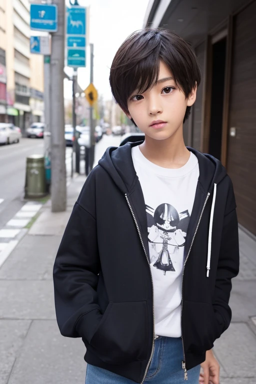 ((アニメ)), ((detailded)), (specific), A black boy, short white hair, Eyes red, Social clothes