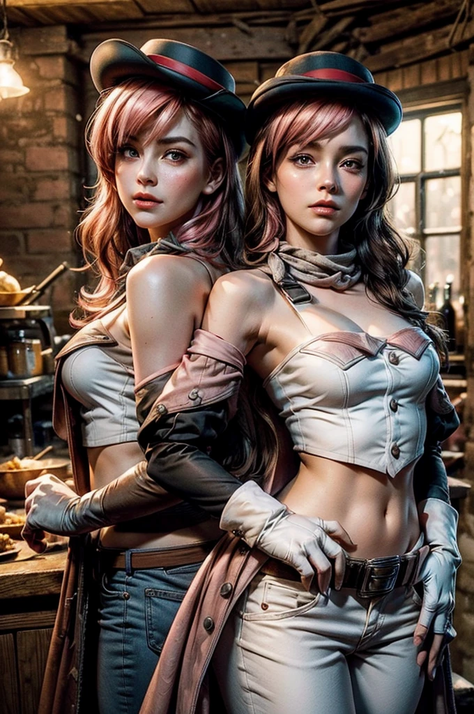 there is a woman with red hair posing in a city, lovely brigitte from overwatch, anime style mixed with fujifilm, brigitte from overwatch, the anime girl is crouching, annie from league of legends, nami from one piece, character is in her natural pose, highly detailed giantess shot, anime girl in real life, miss fortune, anime girl cosplay