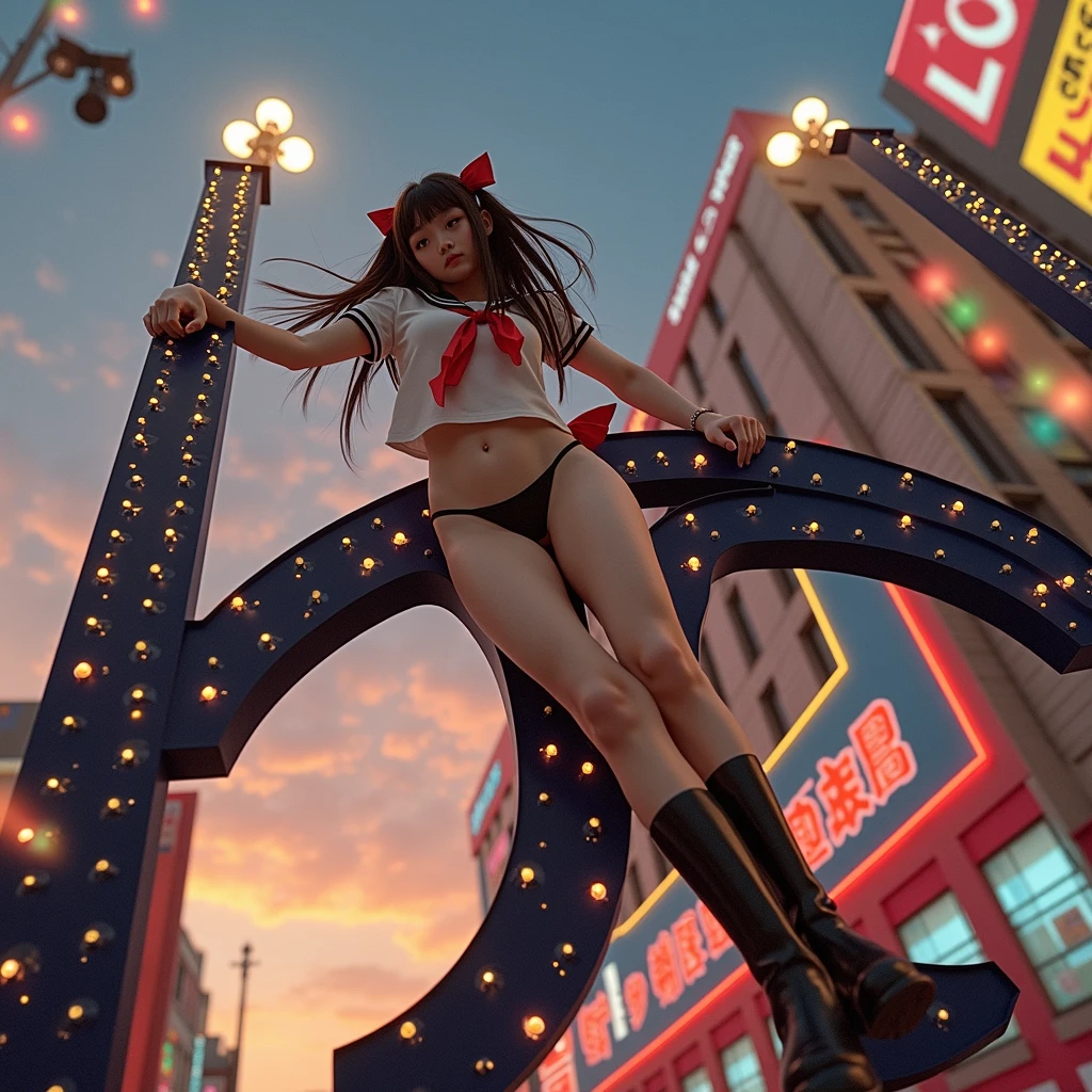 "SFW, highres,8k,best quality,((masterpiece:1.2,ultra-detailed,realistic:1.37)), Tiny Girls,{(Full Body:1.2)|wide-angle lens},{((skydiving|falling|flying)|Jumping|suspended in the air|skywalk)}, {(Curved horizon|Aerial view)},strong gusts of wind, {(Childish:1.37)|Gigantic Cleavage:1.37}, (Detailed KAWAII face, Detailed glistening skin), (red heart-shaped body paint), {G-String panties| Transparent Celestial Robe:1.37}, {Sexy pose| exposede:1.57}, {smooth shading|Soft Lighting with Many Follow lights|clear focused},(((perfect proportion|perfect anatomy)))