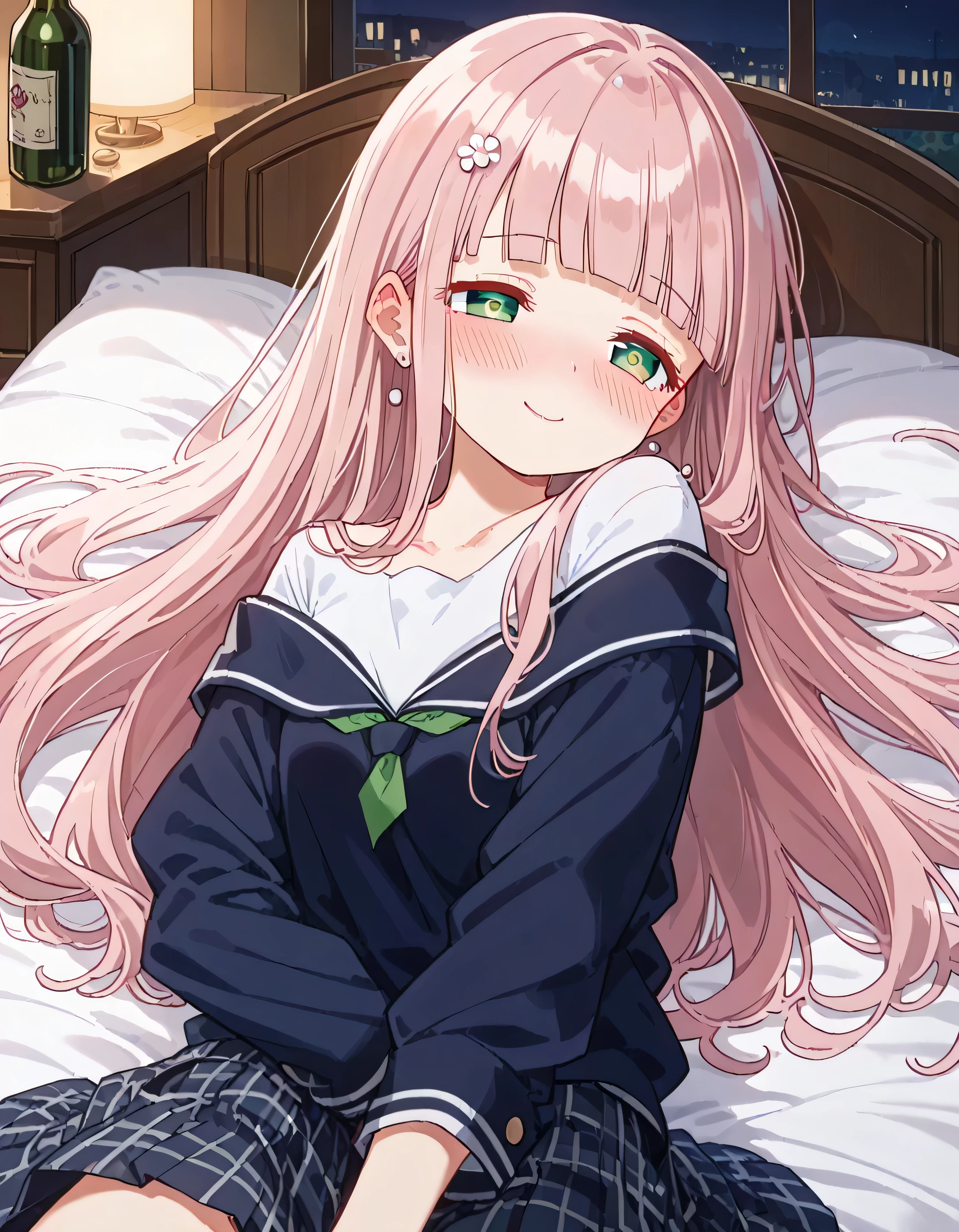 (((full body))), (((pnkserafuku))), (highest quality:1.2), alone, 1 girl, kotonoha akane, ((pink hair)), smile, looking at the viewer, hair ribbon,  (((spread legs onbed))),(((vaginal,sex))),(((cum in pussy))),(((from above))), (((lying on bed))),(((white bed sheet))),(((lie on the pillow))),(((perfect anatomy))),(masterpiece:1.0),(Highest_quality:1.0),detailed,highly detailed,ultra detailed,extremely detailed CG,super high resolution,4k,super detailed, photograph,high resolution,8K,HDR,Highly detailed CG Unity 8k wallpaper,super detailed skin,detailed beautiful eyes,detailed beautiful face,detailed beautiful face and eyes,very detailed background,perfect,lighting,colorful, bright_front_face_lighting,shiny skin,(highly detailed background),looking at the viewer,(Focus on her face), solo, upper body, looking at viewer, upper angle, perfect quality, good quality, masterpiece, HDR, UHD missionary position,masterpiece,best quality,detailed,highly detailed,ultra detailed,extremely detailed CG,high resolution,8K,super detailed skin, ((detailed beautiful eyes)),detailed beautiful face,detailed beautiful face and eyes,very detailed background,highly detailed background,(front view),(((super big breasts))),looking at viewer,The girl&#39;s breasts aren&#39;t exposed at all., You can clearly see that she has very large breasts.,((kawaii)),((orgasm face)),