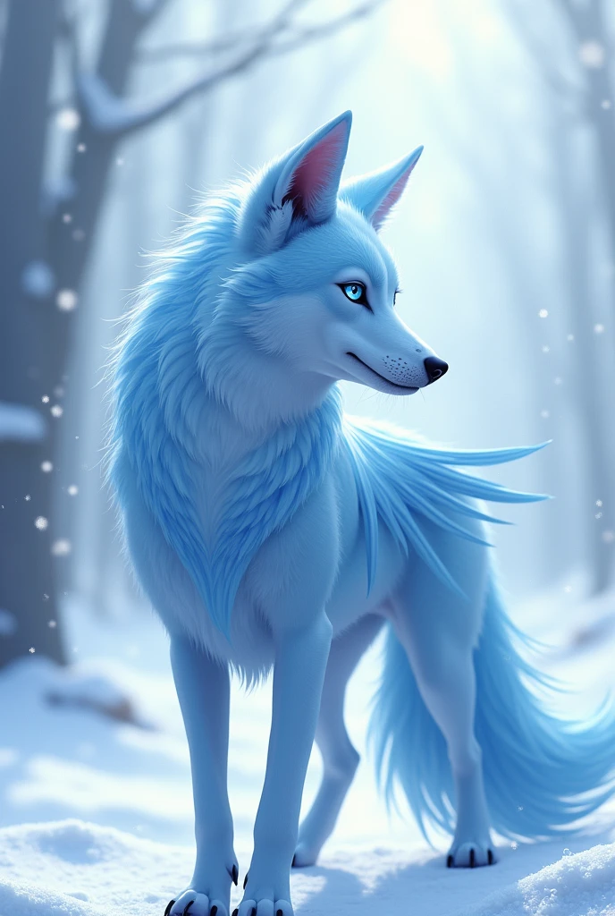 （（（White fox with 9 tails））））, feral, feral fox, Highest quality, Highest quality, High quality illustrations, masterpiece, Ultra-high resolution, Detailed Background, night, Absurd, Perfect Anatomy, performance, Good lighting, fox, white fur, NSFW, canine penis, presenting penis, looking at viewer, half-closed eyes, smug smile, smile, spread pussy, bodily fluids, side view