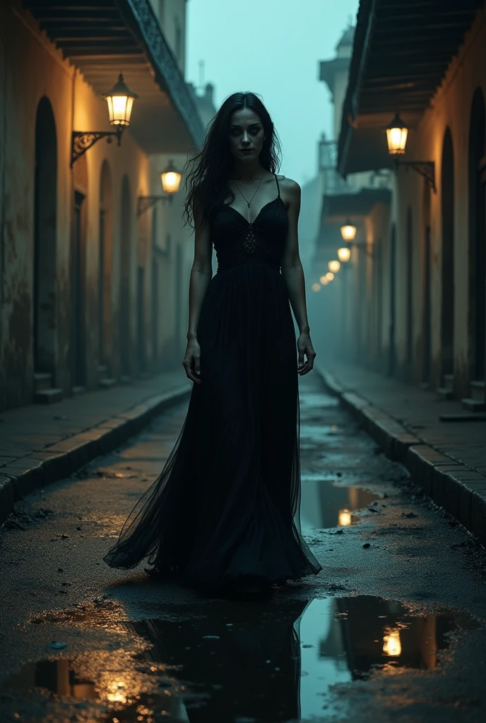 a picture of mist covered female vampire, ((you see only glimpses of her body:: 1.5)) a pair of ((glowing eyes: 1.3)) through the mist, high heels, black high heels, glamour dress, dynamic color dress, fantasy dark alley background, torchlight, (best details, Masterpiece, best quality :1.5), ultra best realistic pictures , best details, best quality, 16k, [ultra detailed], masterpiece, best quality, (extremely detailed), ultra wide shot, photorealism, depth of field