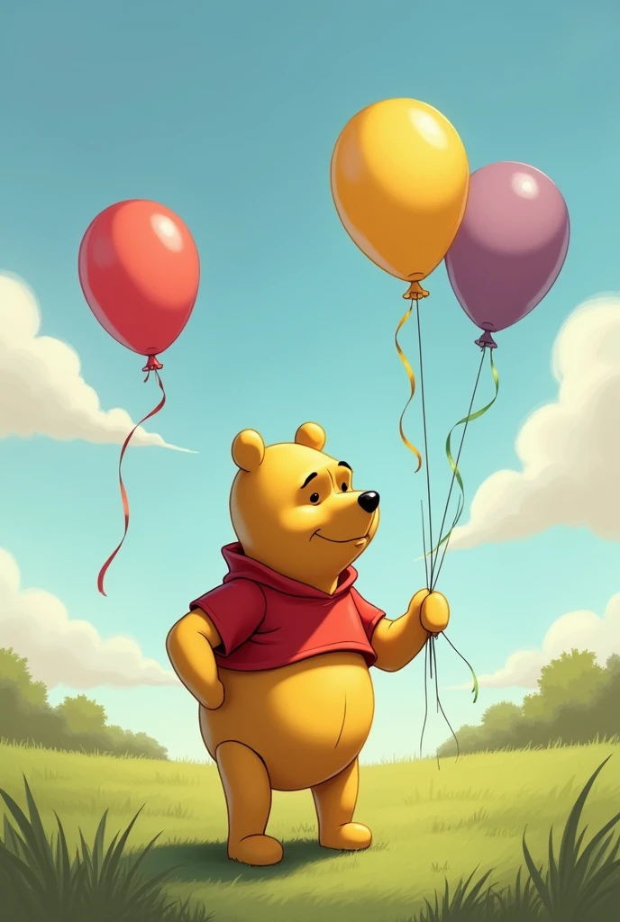 Winie Pooh in Adhara font happy 6 months
