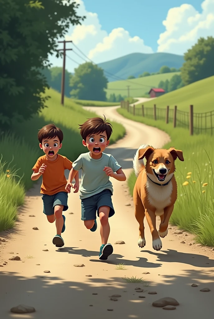 Cartoon Design, estilo pencil sketch, coloreado con diversos tonos, representando a un cachorro, jugando muy feliz en un parque.