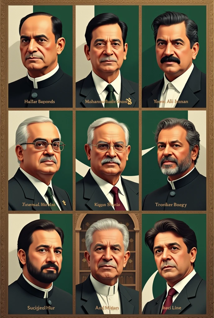 Tehreek-e-Pakistan leaders and their hardworking for the achievement of Pakistan simple and easy chart drawing for 8th grade