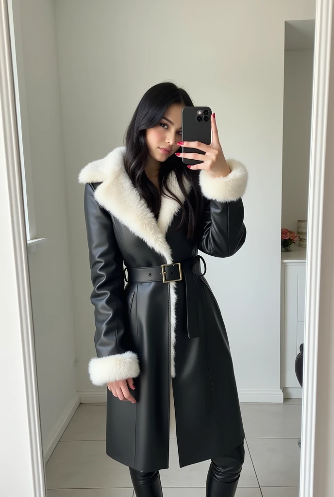 (Ultra-detailed:1.2, Masterpiece:1.2, Best quality:1.2, A high resolution:1.2),  1girll, adolable，ssmile，having fun，small boobs, Black hair, Blue sky，snowfield，snow mountains，European-style architecture in the snow